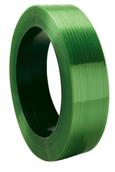'1/2" x .025 x  5800' Green with Smooth Waxed Finish Polyester Strapping 16 x 6" Core